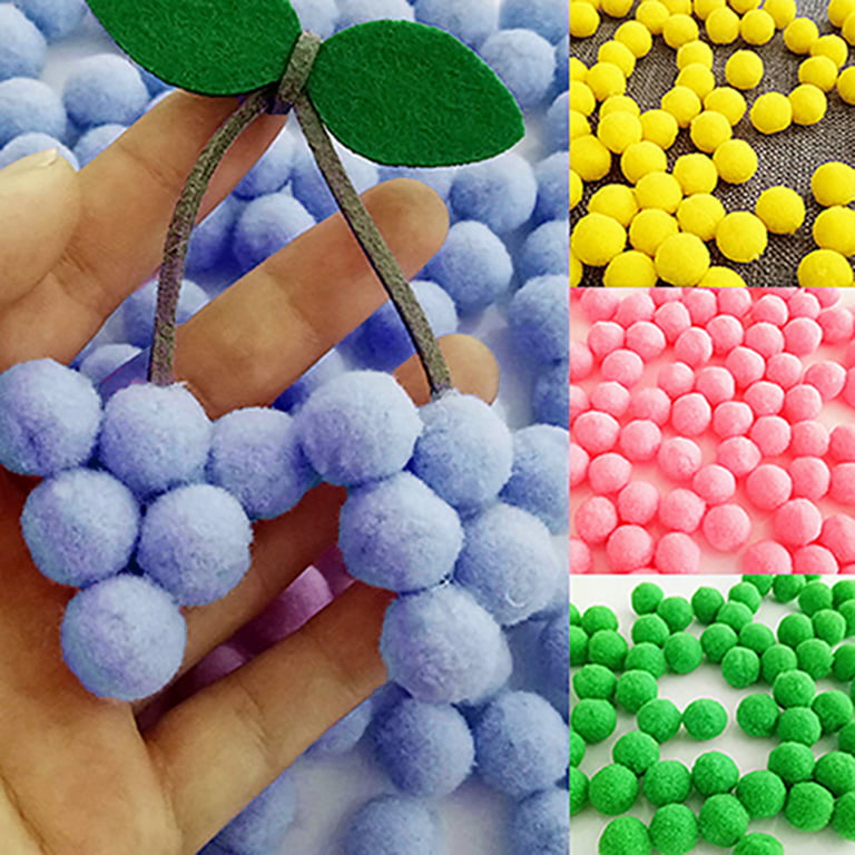 1-5cm DIY Pom Pom Ball Assorted Colors Soft Fuzzy Arts Creative Craft Sew  Decor