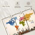 thumbnail image 6 of Elephant Stock Vintage Hues World Map Wall Art - Horizontal Multi Panel Canvas - Living Room Wall Decor - Map Multi Panel - Blue And Yellow Decor - 74" x 48", 6 of 8