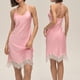 thumbnail image 1 of Camisón de mujer con tirantes y encaje, ajustable, cómodo y para el hogar., 1 of 8