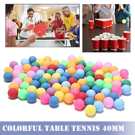 SSKFHGI 1pcs Random Color Table Tennis Frosted Color Table Tennis Ball 40mmpp Lottery Beer Children Training Plastic Luminous Table Tennis Ball