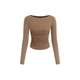thumbnail image 1 of Camiseta PRETTYGARDEN 2025 Otoño Crop Top con Laterales Fruncidos L, 1 of 8