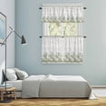 thumbnail image 5 of Sage Green Shell Kitchen Curtains Sets for Windows 24 Inch Length, Coastal Nautical Seahorse Conch Coral Rod Pocket Window Treatments Tier Curtains and Valances Set for Bedroom/Bathroom, 5 of 8