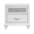 thumbnail image 2 of Nightstand with 2 Drawers and Glittery Acrylic Front, White, 2 of 6