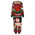 thumbnail image 6 of Odeerbi Christmas Onesie Pajamas for Family Holiday Sleep Jumpsuit Long Sleeve Family Christmas Pajamas Matching Sets Mom Printed Loungewear Jumpsuit Sleepwear Xmas PJs Set Red, 6 of 7