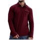 thumbnail image 1 of pstuiky Camisas para hombre de manga larga, Camisa de manga larga de color liso con bolsillo y cuello para hombre top de hombre l, 1 of 5