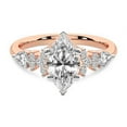 thumbnail image 4 of IGI Certified 3 Carat Marquise Shape Lab Grown Diamond Engagement Ring | 14K Rose Gold | Josephine Four Prong Side Stone Diamond Ring | FG-VS1-VS2 Quality Friendly Diamonds, 4 of 6