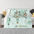 thumbnail image 1 of Fotbe World Travel Map Manta de Franela con Estampado, Manta Ultrasuave para Cama, Sofá, Auto, Hipoalergénica y Antibolitas-40"x30", 1 of 6