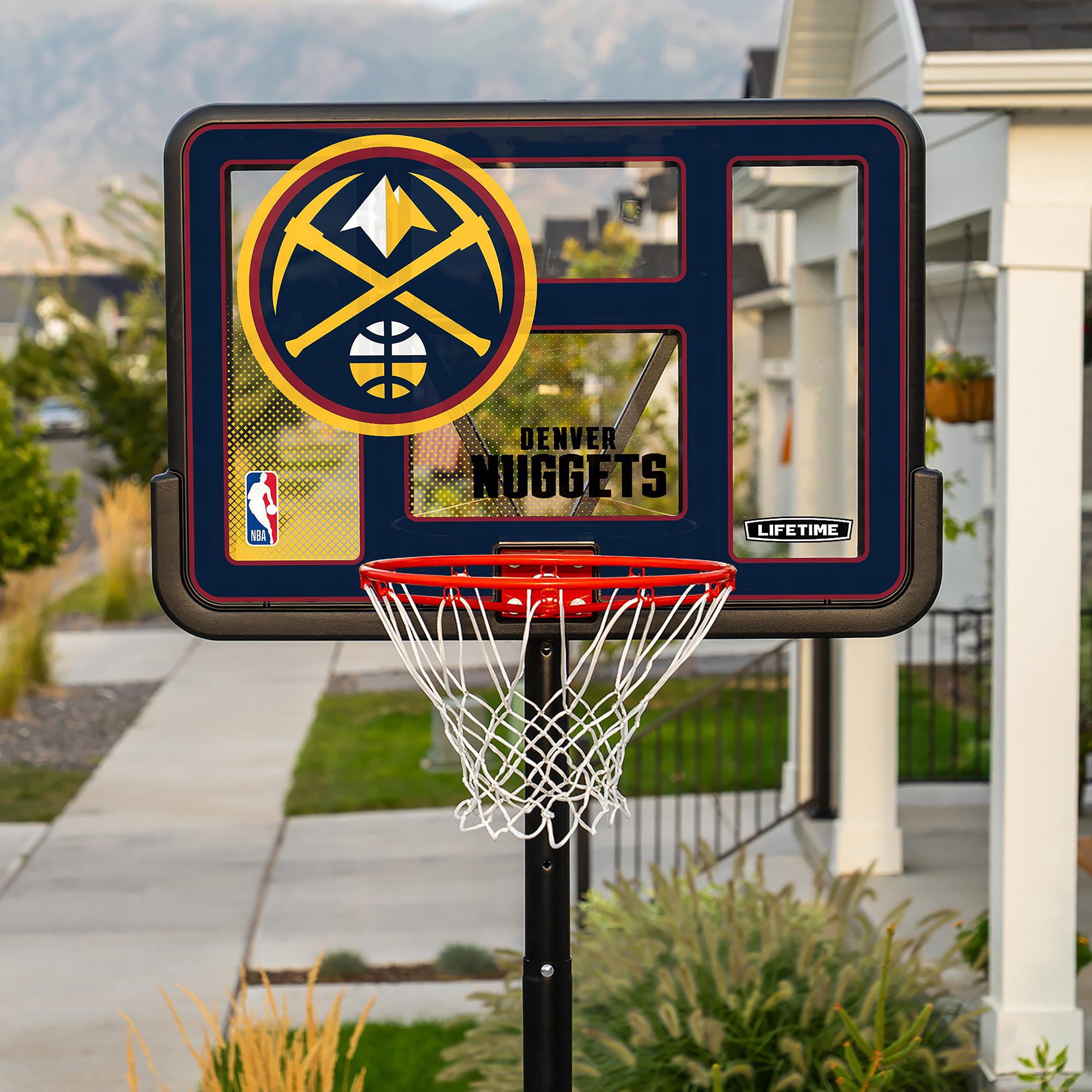 Lifetime NBA Denver Nuggets 44" Portable Basketball Hoop with Wheels - 7.5 to 10 Ft Adjustable Height