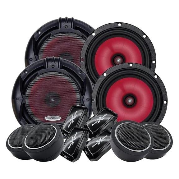 2 Pairs SoundXtreme 1000W 6.5-Inch 2-Way Car Audio Component Speaker System 6-1/2in Car Audio Speaker for Car, ATV, RV, Motorcycle, Boat