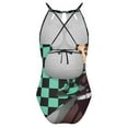 thumbnail image 5 of Demon Slayer Women's One-piece Swimsuit Bathing Suits High Neck Tummy Control Swimwear Swim Suit XL, 5 of 7