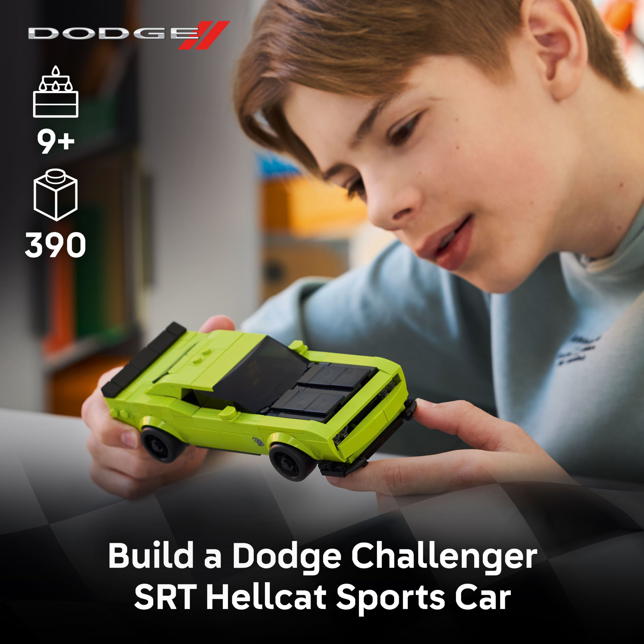 LEGO Speed Champions Dodge Challenger SRT Hellcat Auto Deportivo Juguete - Set de Construcción para Aprender, Jugar y Exhibir - Juguete para Niños y Niñas Mayores de 9 Años - Idea de Regalo de Cumpleaños para Fans de Autos de Carrera - 77237 3