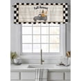 thumbnail image 2 of Farm Theme Valances for Windows Buffalo Check Plaid Truck with Dwarf Pumpkin Kitchen Valance Curtain Rod Pocket Small Curtains for Cafe Bathroom Laundry Basement 54" x 18", 2 of 8
