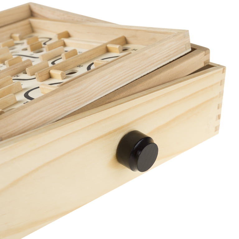Planche Labyrinthe De Doigts En Bois – Jeu De Concentration Et Relaxation, Taille 20x20 Ou 40x40 Cm