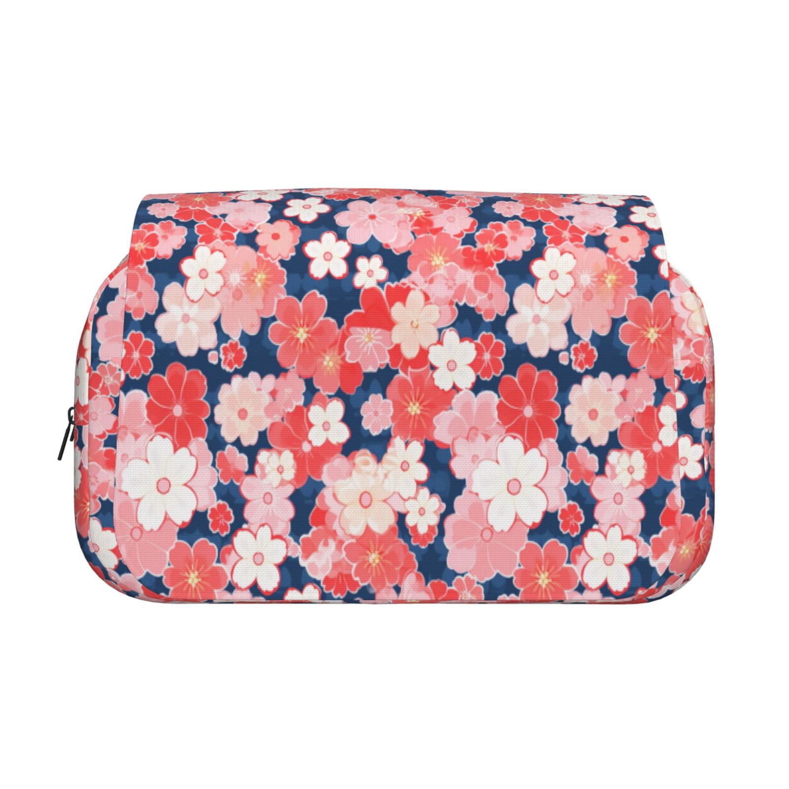 Rateoe Japanese Cherry Blossoms Pattern Double Clamshell Pen Case, Storage Organizer with Two Zipper Compartments– Holds Up to 50 Pencils & Pens