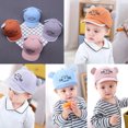 thumbnail image 3 of URMAGIC Kids Boy Girl Cartoon Bear Baseball Cap Sun Protection Bomber Hat Visors Hats, 3 of 9