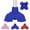 Blue, variant on SupreGear 3/4 inch Quad Cane Tip, Anti-Slip Rubber Base, Durable Replacement Feet for Walking Sticks, Light Pink