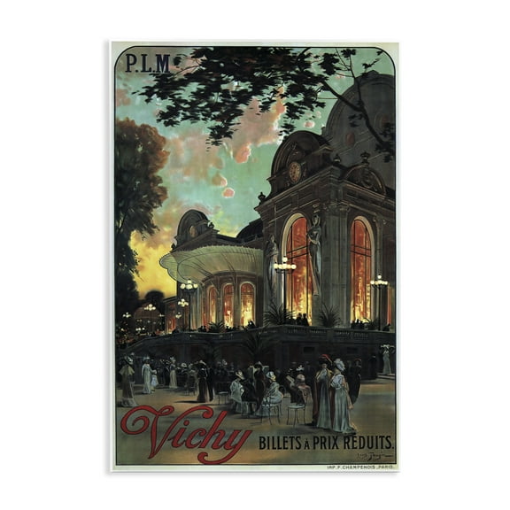 Stupell Industries Vichy Cultural Antique Poster Advertisements Painting Unframed Art Print Wall Art, 10 x 15