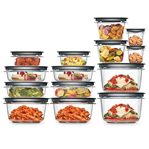 Grey Rubbermaid Meal Prep Premier Food Storage Container 28 Piece Set 