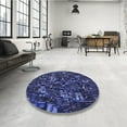 thumbnail image 3 of Ahgly Company Indoor Rectangle Patterned Night Blue Area Rugs, 3' x 5', 3 of 6