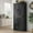 Black-Pantry Cabinets, variant on ChVans 71" Tall Farmhouse Kitchen Pantry Storage Cabinet, 5 Layers Freestanding Cupboard with Adjustable Shelves & Load-Bearing Steel Pipe & 4 Barn Doors for Kitchen, Dining Room, Living Room, Brown