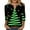 Green, variant on Ladies Christmas Tops 3/4 Sleeve Christmas Tree Print Tops Loose Casual Crewneck T-Shirts Xmas Holiday Cute Graphic Shirts Blouses