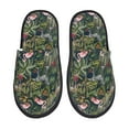 thumbnail image 1 of Fotbe Flamingos And Palm Leaves Pantuflas Peludas para Mujer con Estampado, Zapatillas de Peluche, Zapatos de Invierno para Casa, Uso Interior y Exterior-Medium, 1 of 8