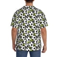 thumbnail image 3 of Hirioo Soccer and Football for Men's Cuban Collar Short Sleeve Shirt Button Down Shirt Beach Summer Shirts Wedding Vacation Shirts-Medium, 3 of 5