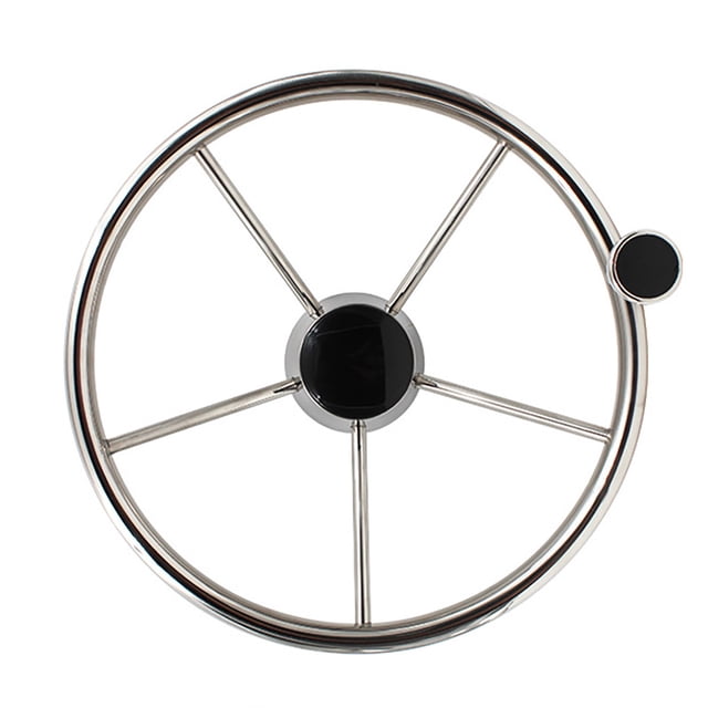 Kenally Volante de barco marino, 5 radios, Control de dirección, Hardware de aro, ranuras antideslizantes, navegación, navegación, cabina, borde de Accesorios para vehículos recreativos Kenally VI016477-00