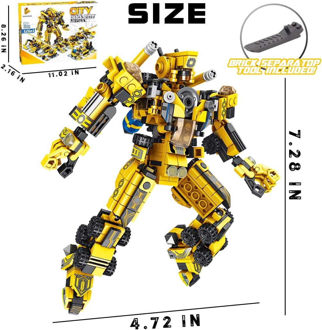 Robot Building Toys for 6 7 8 9 10 11 12 13 14 Years Old Kids | 25-in-1 Construction Blocks Sets for Robot or Trucks, Christmas Birthday Gifts for Age 6-8 7-9 8-14 yrs Boys