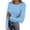 Light Blue, variant on Sexlip Longsleeve Women Stretch Ribbed Knit Basic T-Shirts Slim Fit Xmas Patterned Tight Tops Fashion Clothe Red S