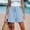*Light Blue, variant on ClodeEU Women's Drawstring Waist Shorts with Pockets,Casual Comfort Summer Bottoms Green,Womens Plus M