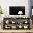 thumbnail image 3 of Tribesigns 70.9" Extra Long Console Table, 3-Tier Modern Wood Sofa Table for Living Room, Black, 3 of 5