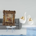 thumbnail image 2 of Marco de fotos de cisne floral tallado a mano, soporte de fotos antiguo, arte de mesa montado en la pared, artesanía, decoración para pareja, para ofi, 2 of 8