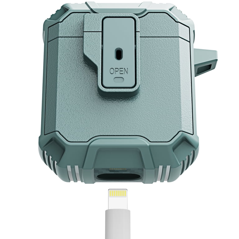 Dteck AirPods Case Designed for Airpods 1& 2, Secure Lock Clip