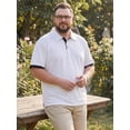 thumbnail image 4 of DARING DIVA Men's Big Tall Business Short Sleeve Office Knitted Golf Shirts XL White, 4 of 7