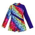 thumbnail image 4 of inhzoy Kids Long Sleeve Gymnastics Leotard for Girls Ballet Dancewear Starry Rainbow 16, 4 of 8