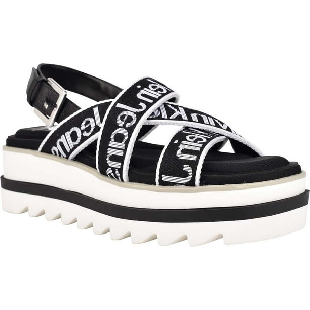 Calvin klein jeans women's cove sporty strappy wedge sandals Clearance
