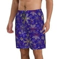 thumbnail image 2 of Balery blue purple Snowflake Traje de Baño Estilo Hawaiano para Hombre, Shorts de Secado Rápido con Bolsillos-X-Large, 2 of 6