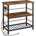 thumbnail image 2 of HOOBRO Kitchen Island with Power Outlet 3 Tier Storage Shelf  Kitchen Dining Room Rustic Brown BF021ZD01, 2 of 8