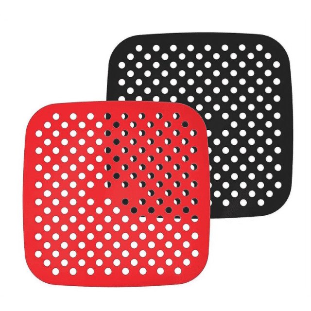 2 uds revestimiento de vapor antiadherente diseño perforado redondo sartén de silicona estera para hornear para Cocina Sailing Electrónica