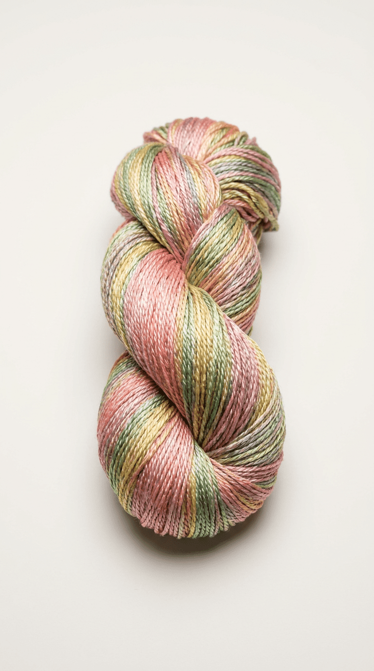 Knitsilk 3 ply Mulberry Silk Yarn Lace Weight Hand Tie and Dye Yarn (50 Grams) Variegated Rainbow Yarn - Knitting Tatting Weave Crochet (Sunflower)(Pack of 2)