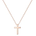 thumbnail image 1 of TINGN Cross Necklace for Women Silver Black Rose Gold Paperclip Chain Cross Necklace Stainless Steel Cross Pendant Necklace 14-18 Inches Cross Necklace for Women Men, 1 of 6