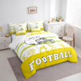 thumbnail image 3 of Twin Comforter Set 7 Pieces,Reversible Bed in a Bag Twin, Ultra Soft Twin Bedding Set with Football Comforter, Flat Sheet, Fitted Sheet, Pillowcases, Pillow Shams(Los Angeles), 3 of 5
