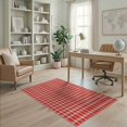 thumbnail image 2 of ODIKA Plaid Tartan Checkered Gingham Border Striped Front Layering Stain Resistant Low Profile for Dorm Room, Small Living Apartment, 2 of 7