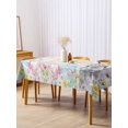 thumbnail image 3 of Easter Bunny Rectangle Tablecloth, Blue Easter Eggs Spring Floral Colorful Plaid Waterproof & StainResistant Tablecloth, Washable Oil-proof Table Cover for Dining/Party/Wedding/Buffet 60x120 In, 3 of 9