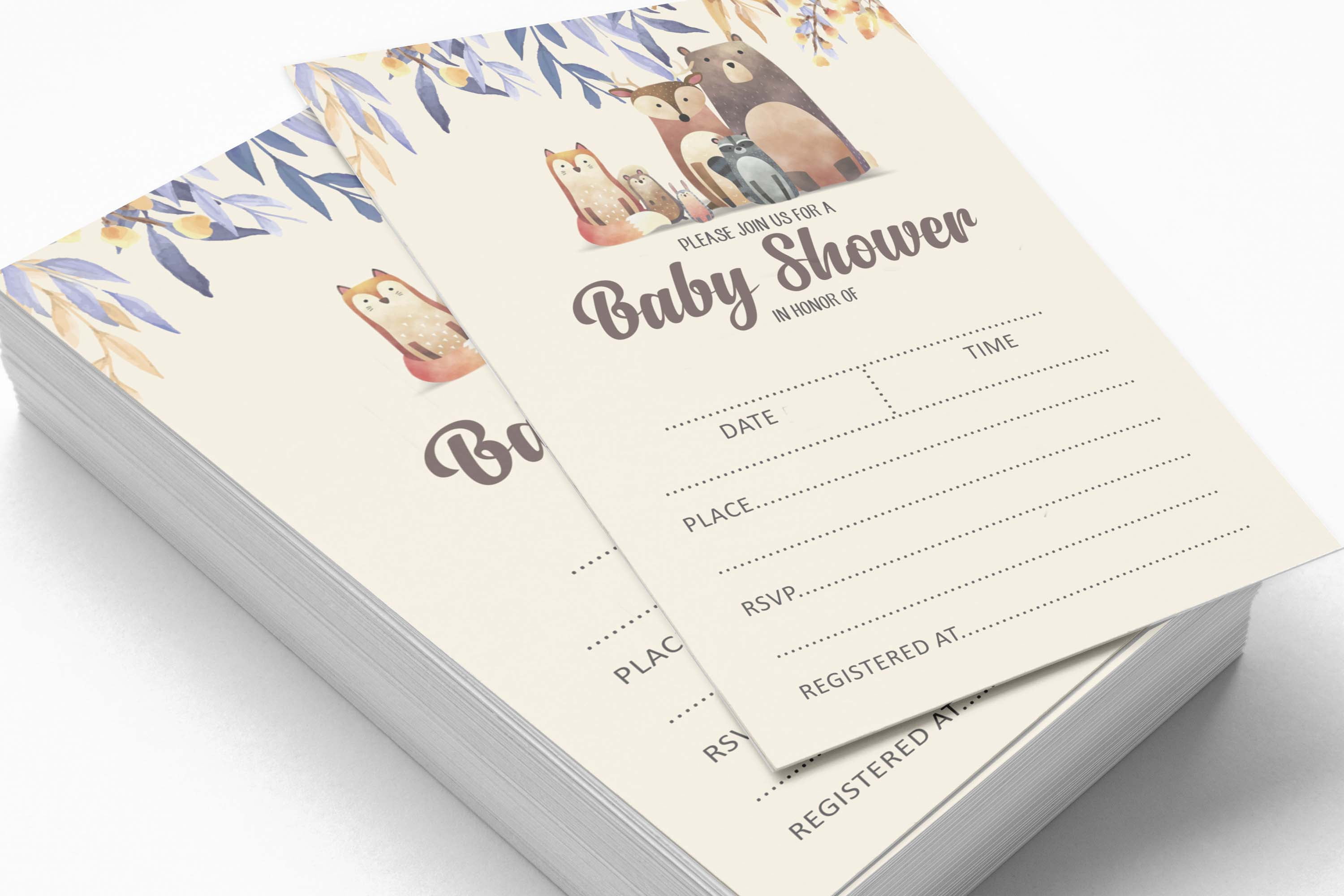 Inkdotpot Set Of 30Jungle Animals Baby Shower Invitations-Diaper Raffle Tickets And Baby Shower Book Request Cards Gender Neutral Invites Its A Boy Its A Girl