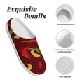 thumbnail image 5 of Wukai Hot Chili Print Women's Indoor Bedroom Slipper Slip On Shoes, Unisex House Shoes with Anti-Skid Sole for Men, Gift for Women Men-39/40, 5 of 7