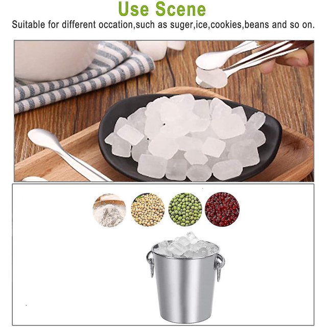 6 pinzas para cubitos de hielo y azúcar de acero inoxidable de 11 cm ZefeiWu 8390612581229