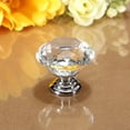 thumbnail image 2 of Poignées de Porte Transparentes 10 Pcs 40mm Diamant Cristal Verre Poignée de Porte Cuisine Armoire Garde-Robe Tiroir Poignée (Transparent), 2 of 6