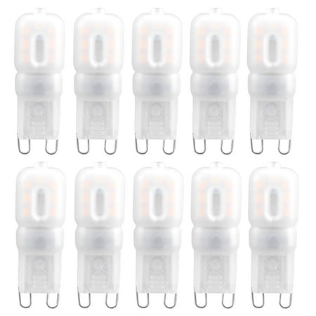 

2024 10pcs 1.5W G9 LED Light Bulbs Household 14LED Ceiling Lamp Bulb Warm White (230V)